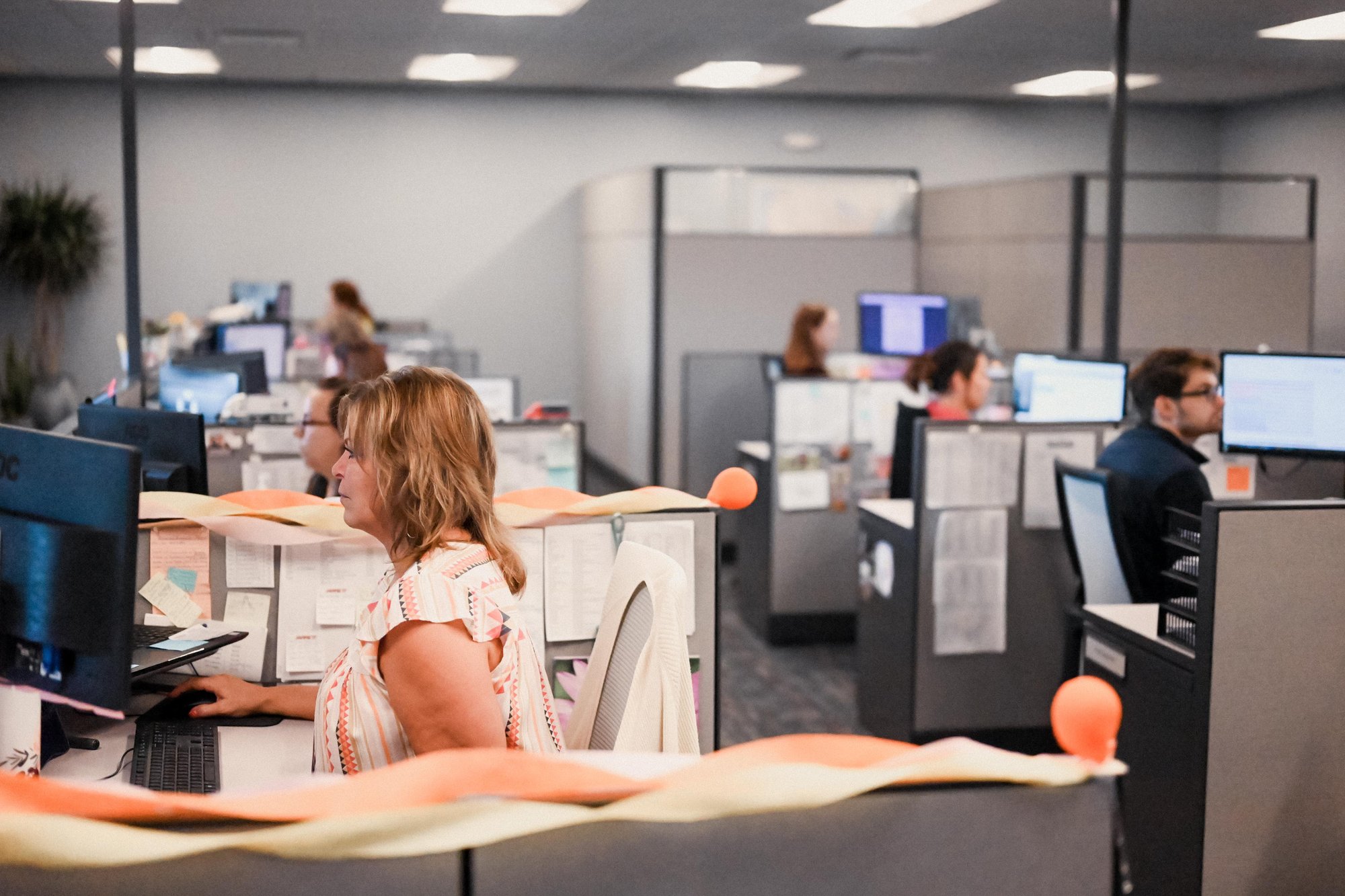 Jarrett employees working in the routing center